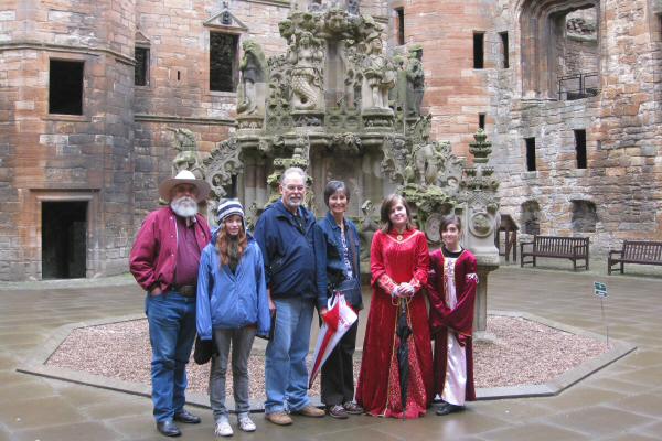 delegates and guides at Linlithgow Palace